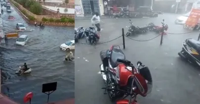 Lucknow Rain: लखनऊ में मूसलधार बारिश के बाद जलभराव से हाहाकार, विधानसभा परिसर में भी पानी भर गया, कर्मचारियों ने बाल्टी से किया पानी की निकासी